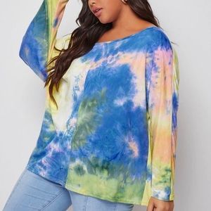 Boat neck tye dye tee